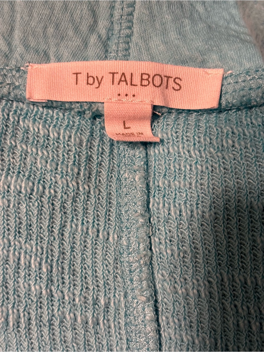 Talbots Light Aqua Short-Sleeve Cowl Neck Pullover Sweater - Picture 3 of 9